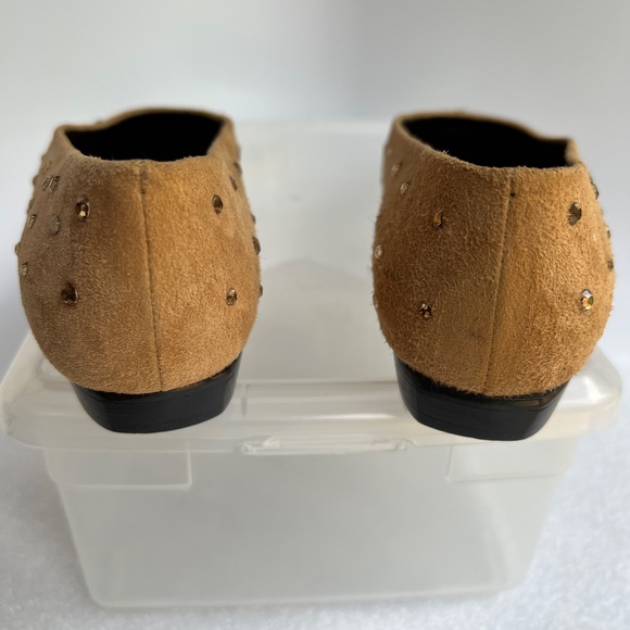 Yves Saint Laurent Ballet Flat Tan Suede / Rhinestone Size US 6M - Picture 8 of 13